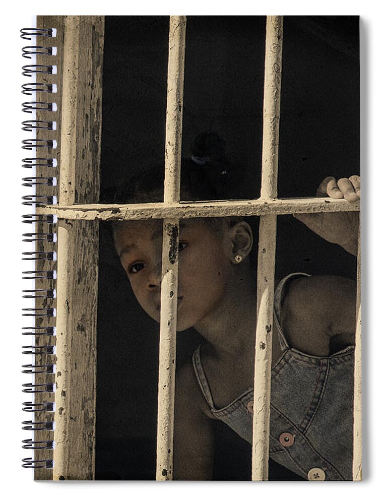 Cuba Spiral Notebook featuring the photograph Caged by M Kathleen Warren