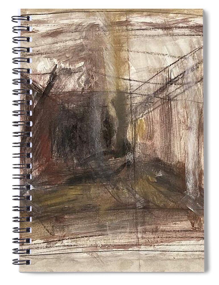 Cage Spiral Notebook featuring the painting Cages I by David Euler