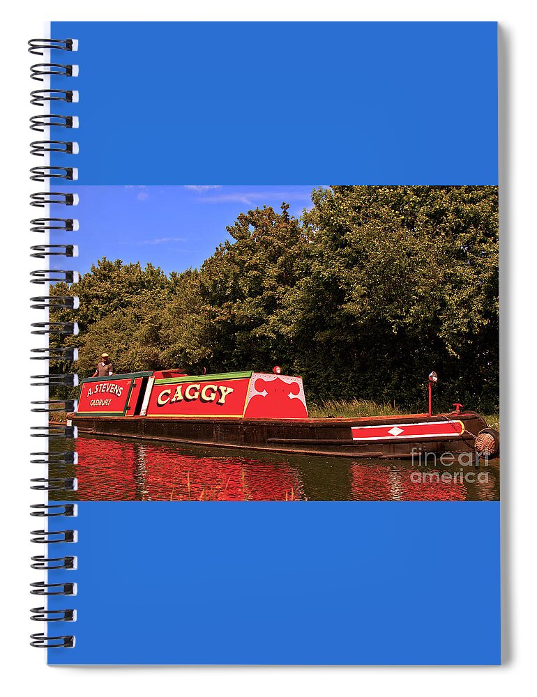 Work Spiral Notebook featuring the photograph Caggy at Factory Locks by Stephen Melia
