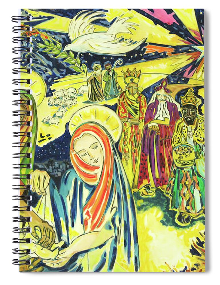 Egypt Spiral Notebook featuring the photograph Cairo Wall Nativity by Munir Alawi
