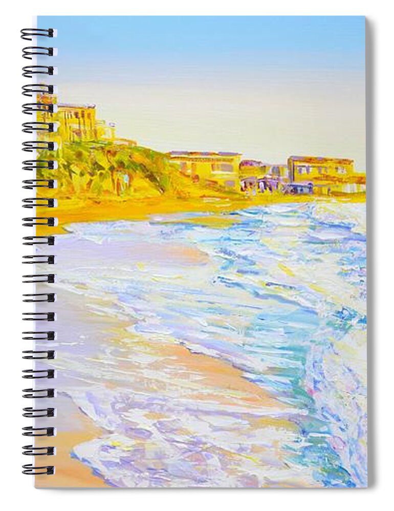 Ocean Spiral Notebook featuring the painting California. Beach. Ocean. by Iryna Kastsova
