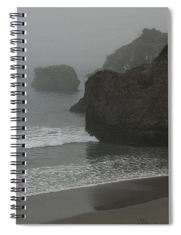 Coastline Spiral Notebook featuring the photograph CaliforniaCoast01 by Mary Kobet