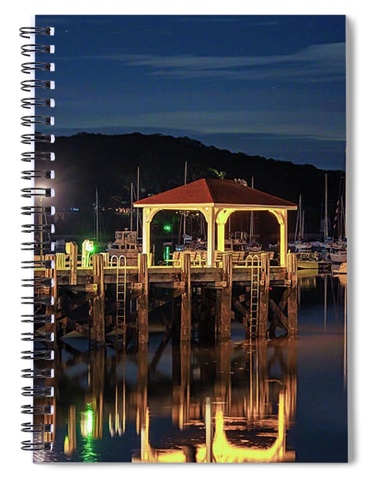 Northport Harbor Spiral Notebook featuring the photograph Calm Morning in Northport Harbor by Sean Mills