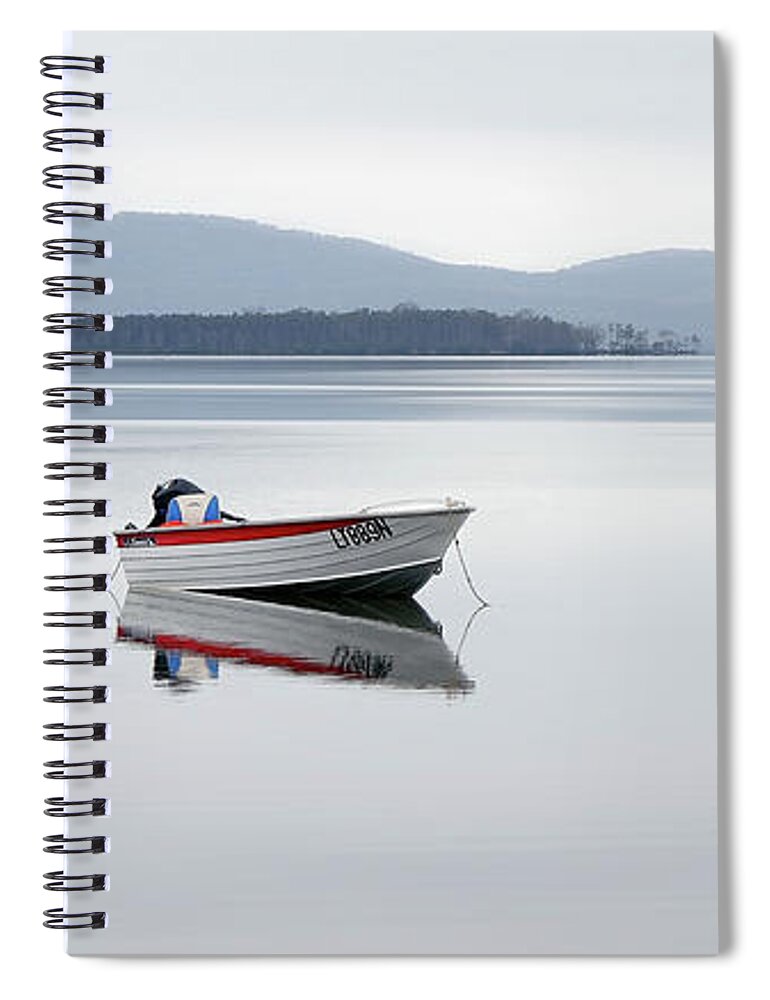 Wallis Lakes Forster Spiral Notebook featuring the digital art Calm Wallis Lakes Forster 01 by Kevin Chippindall