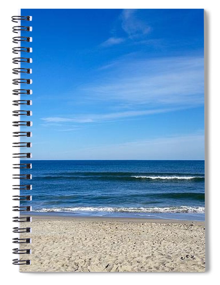 Kure Beach Spiral Notebook featuring the photograph Calming Ocean View by Rick Nelson