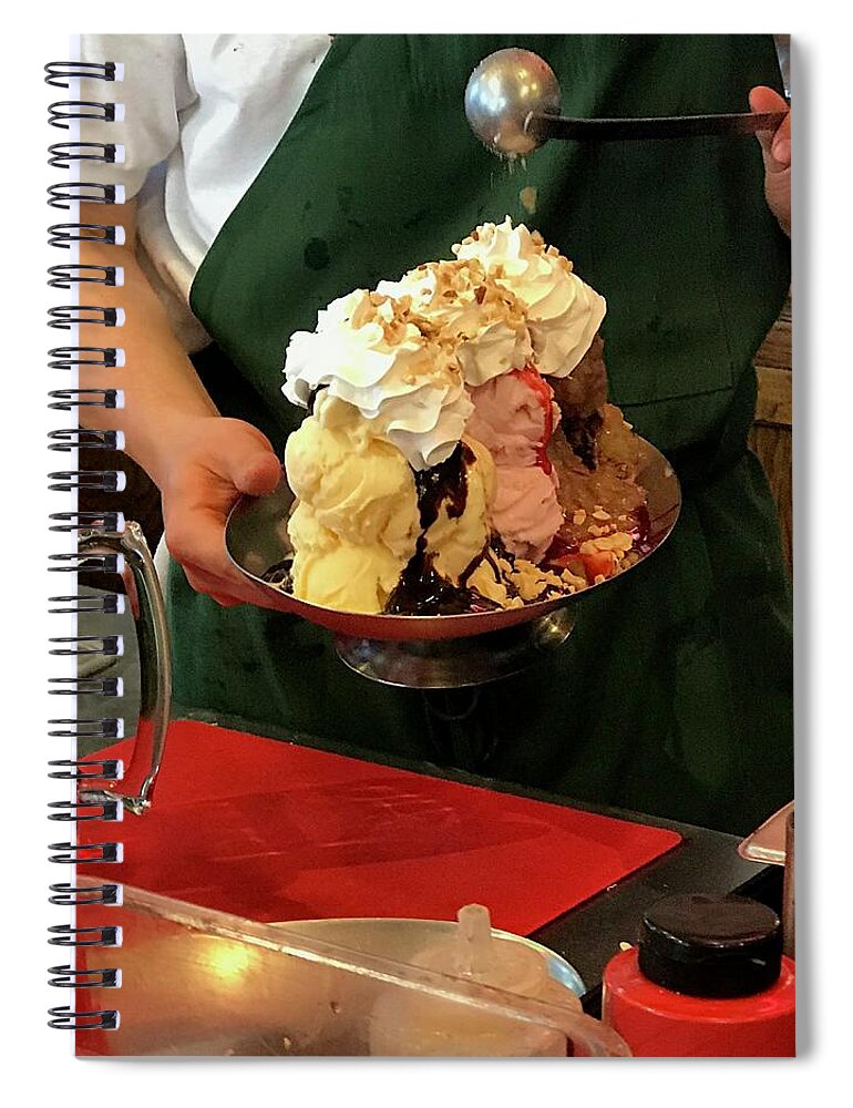 Ice Cream Spiral Notebook featuring the photograph Calorie Free by Calvin Boyer