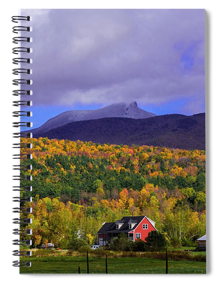 Camel's Hump Spiral Notebook featuring the photograph Camel's Hump in the fall. by Scenic Vermont Photography