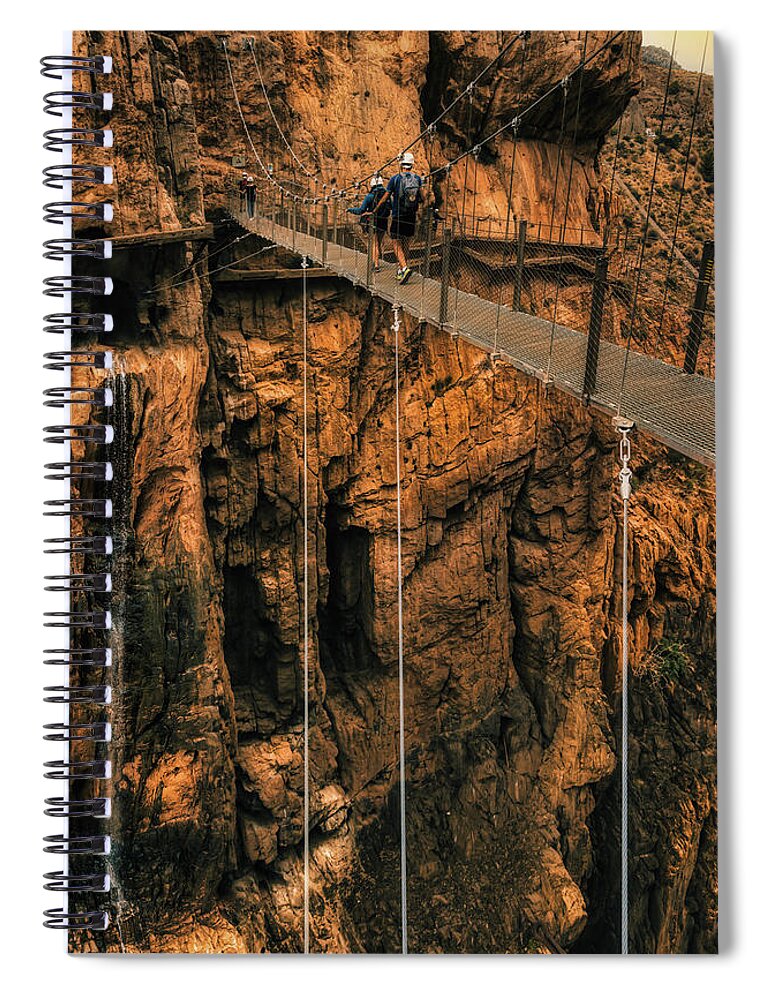 Caminito Del Rey Spiral Notebook featuring the photograph Caminito del Rey New Bridge by Micah Offman