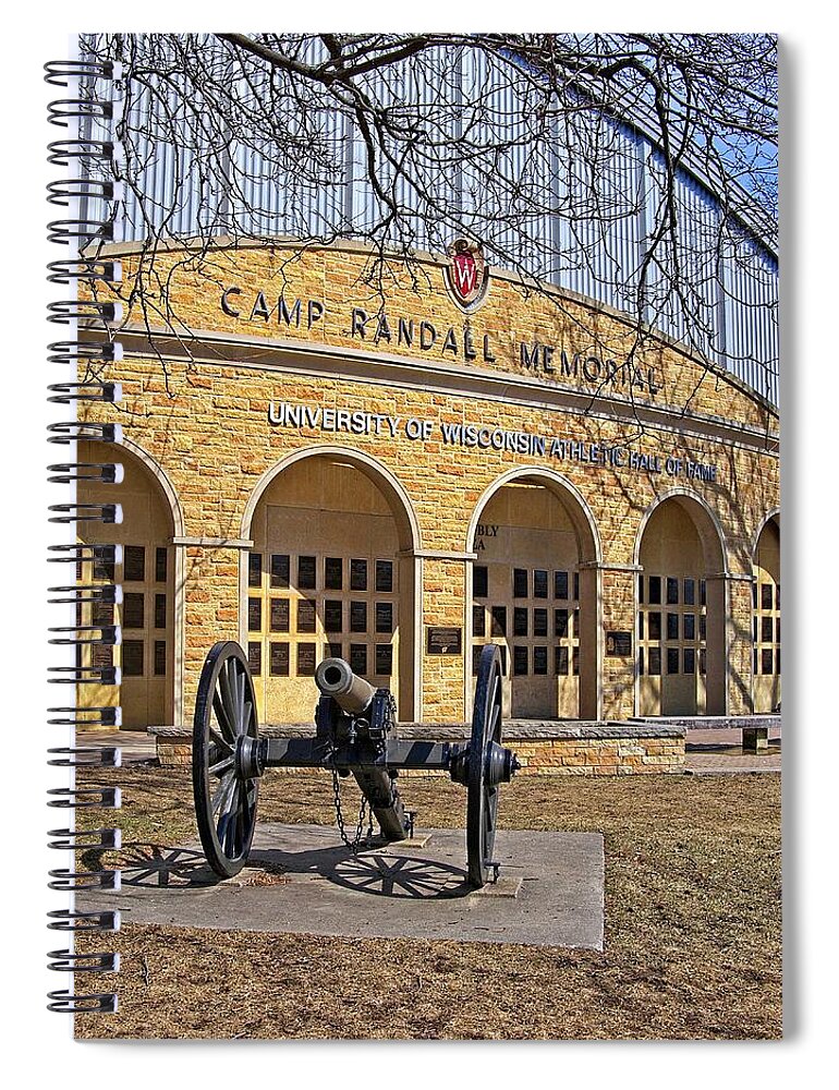 Badger Spiral Notebook featuring the photograph Camp Randall - Madison 5 by Steven Ralser