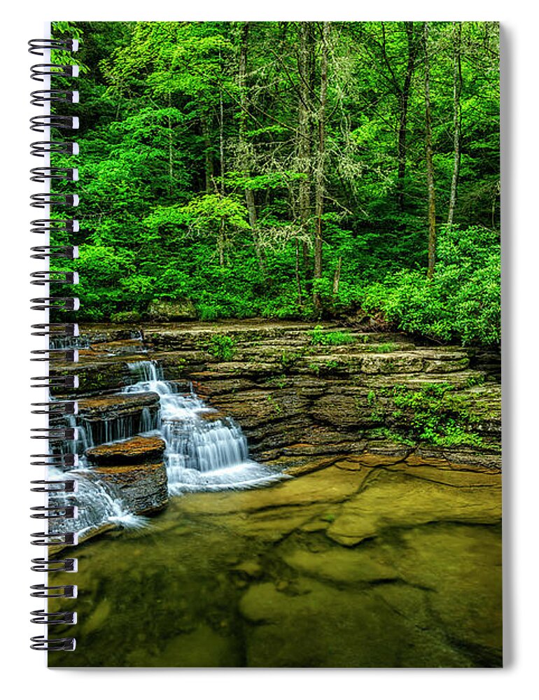 Spring Spiral Notebook featuring the photograph Campbell Falls Camp Creek State Park by Thomas R Fletcher
