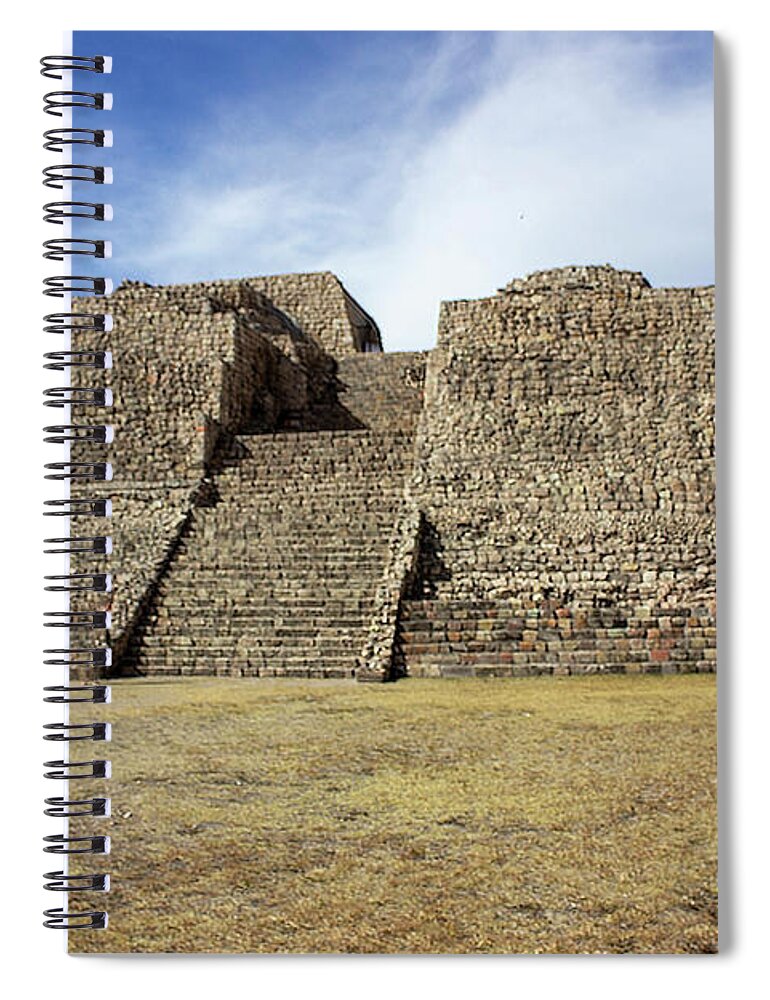 Mexico Pyramid Spiral Notebook featuring the photograph Canada de la Virgen Pyramid by Cathy Anderson