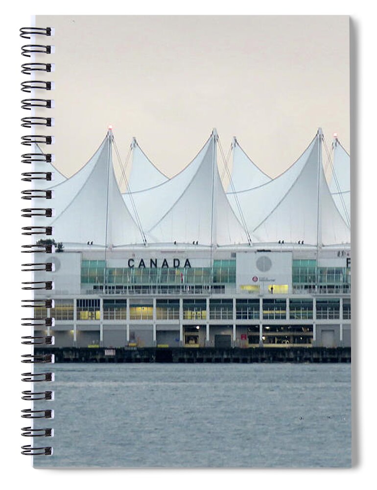 Canada Place Spiral Notebook featuring the photograph Canada Place by Mary Mikawoz