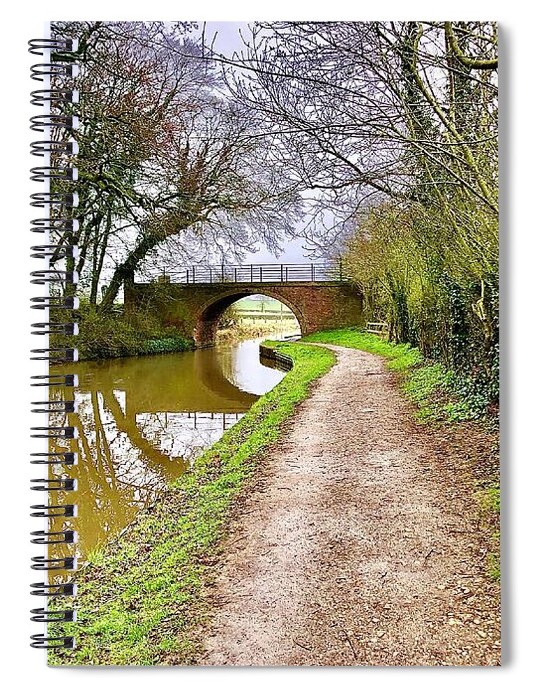 Canal Spiral Notebook featuring the photograph Canal Bridge by Gordon James