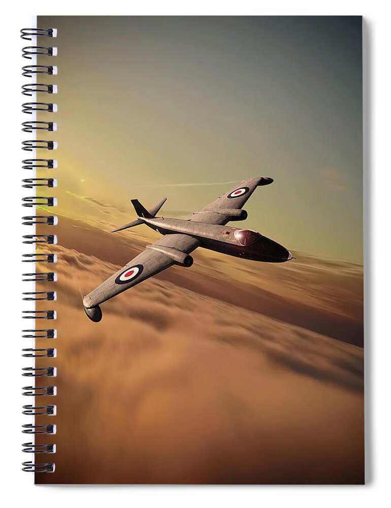 English Electric Canberra Spiral Notebook featuring the digital art Canberra by Airpower Art