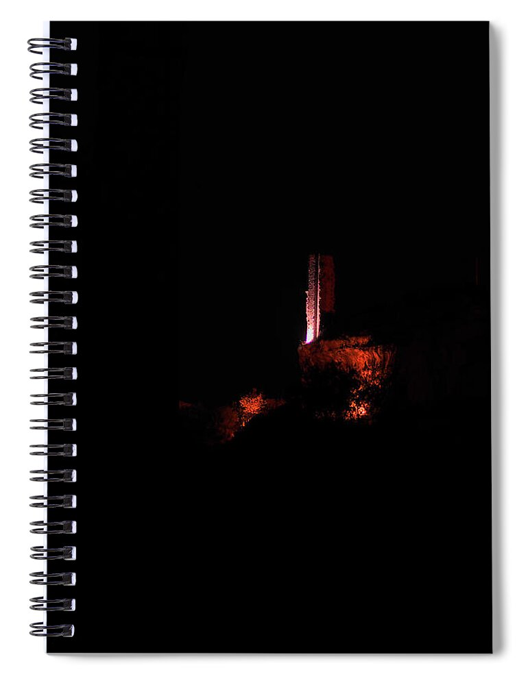 Landscape Spiral Notebook featuring the photograph Candle in the Night by Karine GADRE