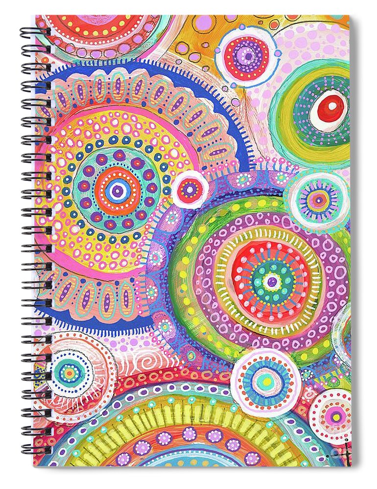 Candy Land Spiral Notebook featuring the painting Candy Land by Tanielle Childers