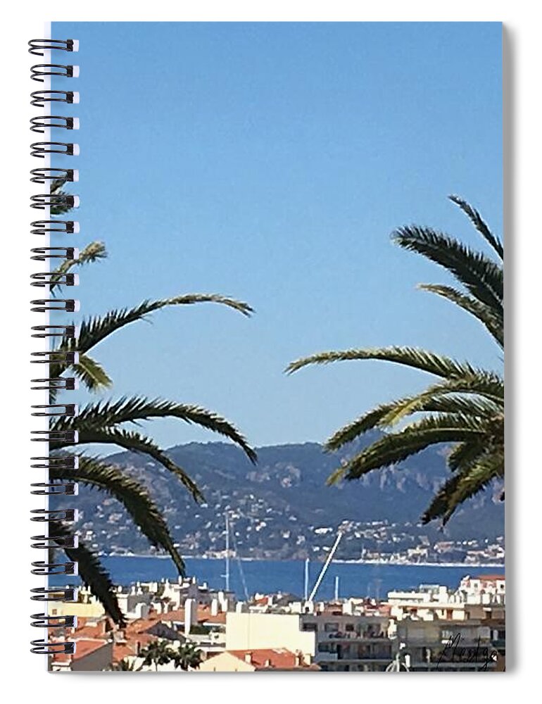 Cannes Spiral Notebook featuring the photograph Cannes du Montfleury by Medge Jaspan