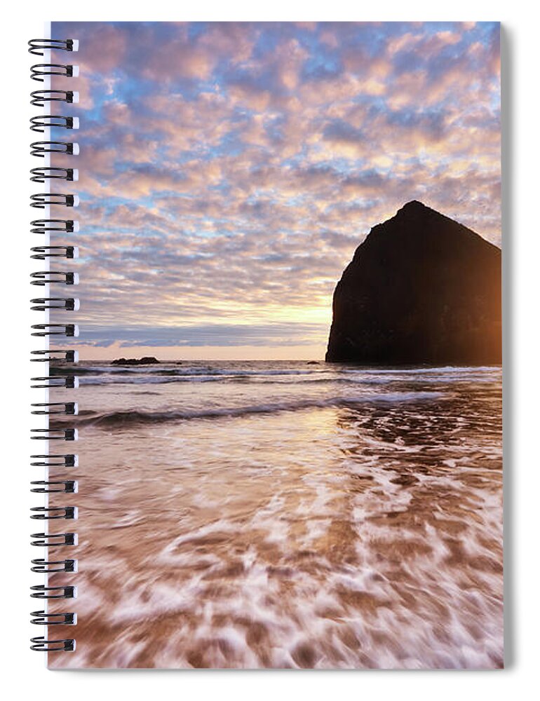 Sunset Spiral Notebook featuring the photograph Cannon Beach Sunset Classic by Darren White