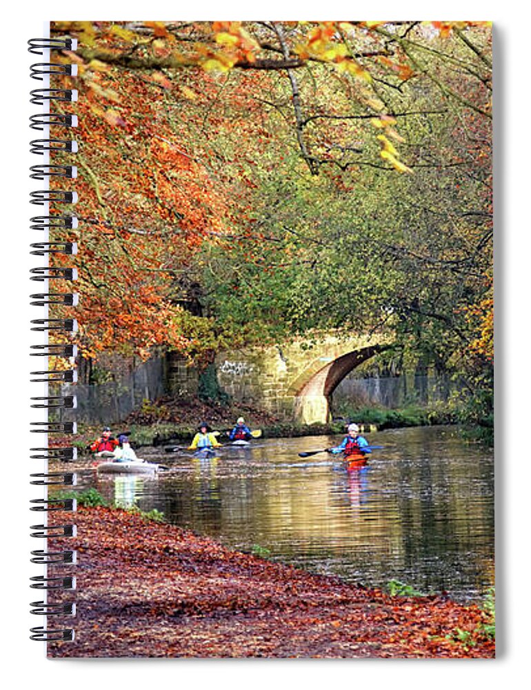 Autumn Spiral Notebook featuring the photograph Canoeing by Shirley Mitchell