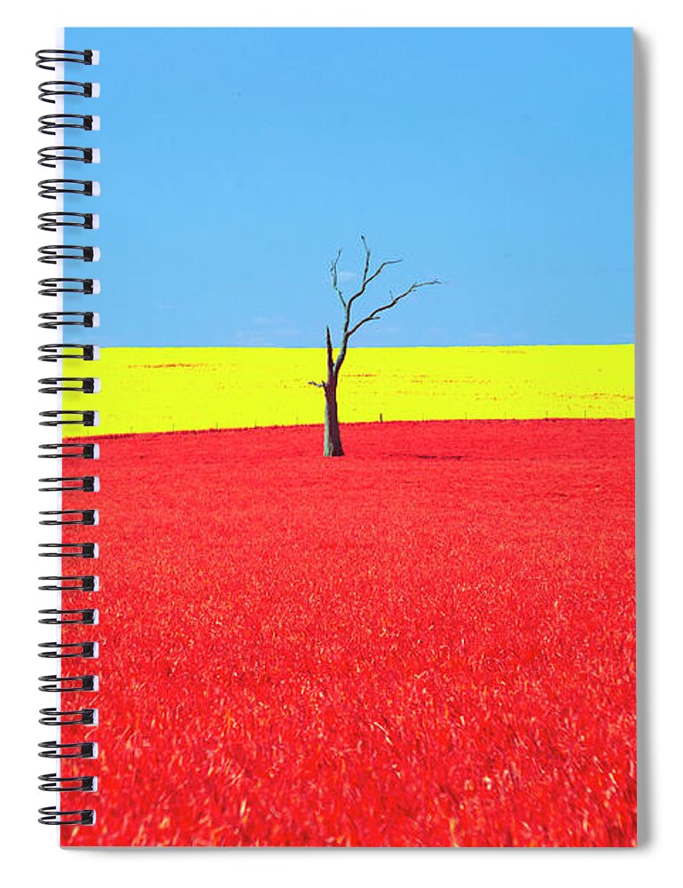 Canola Spiral Notebook featuring the photograph Canola Red by Ari Rex