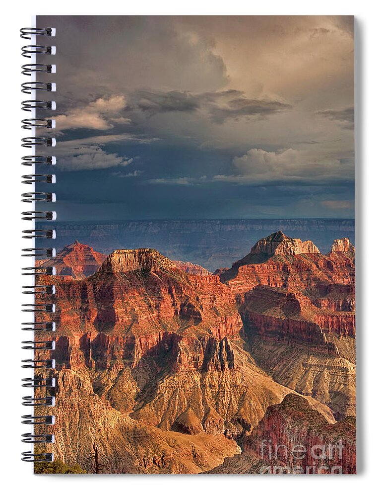 North America Spiral Notebook featuring the photograph Canyon View North Rim Grand Canyon National Park Arizona by Dave Welling