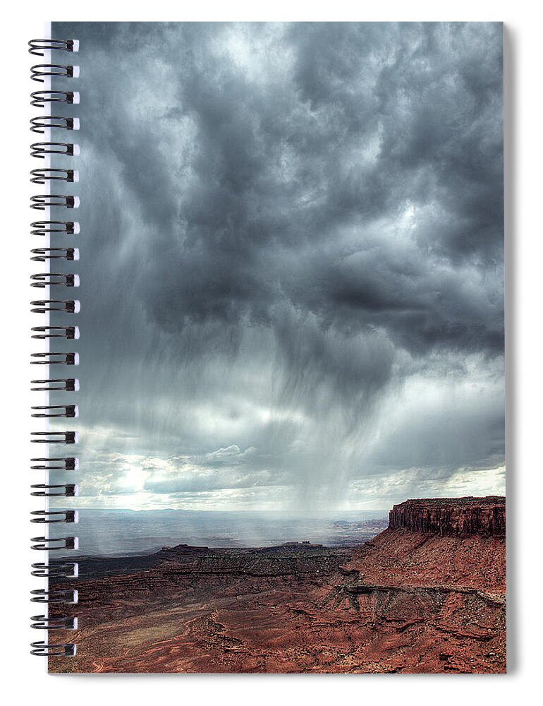 Scenic Spiral Notebook featuring the photograph Canyonlands Storm by Doug Davidson