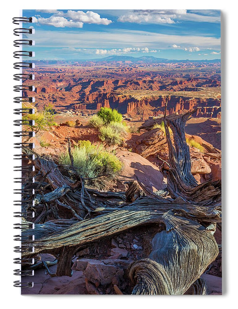 America Spiral Notebook featuring the photograph Canyonlands White Rim by Inge Johnsson