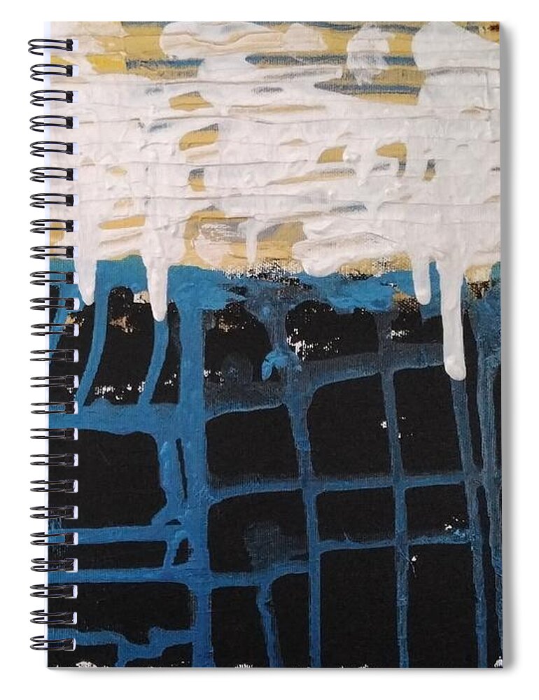  Spiral Notebook featuring the painting Caos99 by Giuseppe Monti