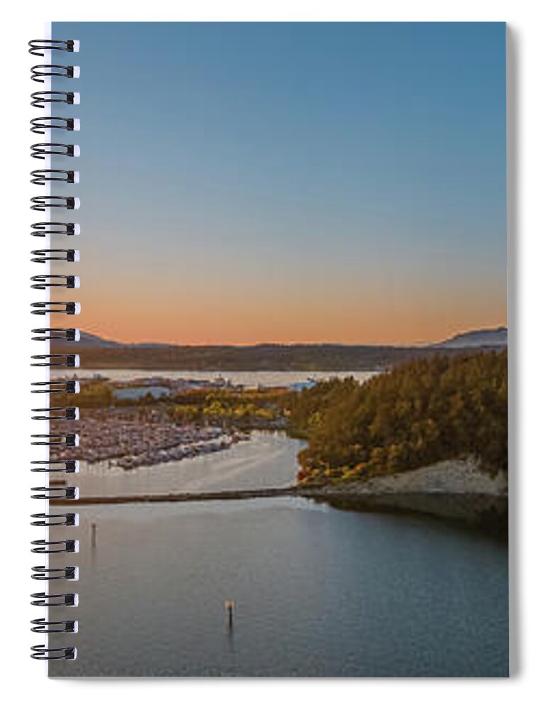 Cap Sante Spiral Notebook featuring the photograph Cap Sante Panorama #1 by Michael Rauwolf