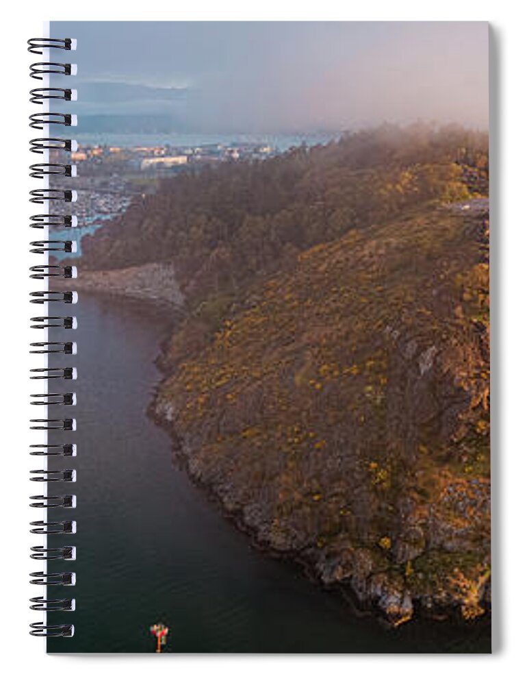 Cap Sante Marina Spiral Notebook featuring the photograph Cap Sante Panorama #2 by Michael Rauwolf