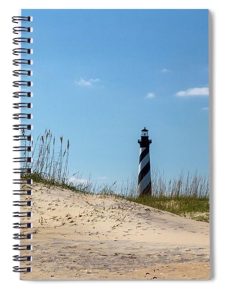 Architecture Spiral Notebook featuring the photograph Cape Hatteras Lighthouse around the Bend by Liza Eckardt