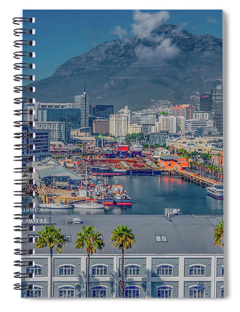Cape Town Spiral Notebook featuring the photograph Capetown City View by Marcy Wielfaert