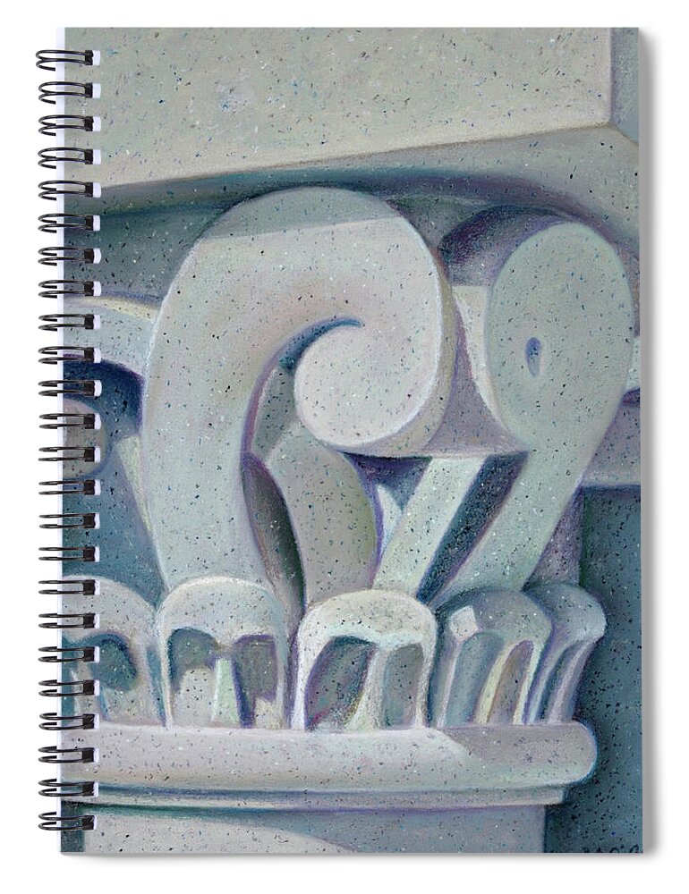 Column Capital Spiral Notebook featuring the pastel Capital Blues by MaryJo Clark
