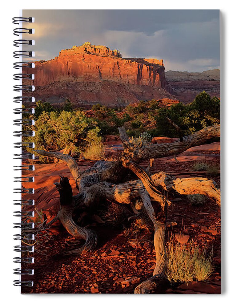 Capitol Reef Spiral Notebook featuring the photograph Capitol Reef Sunset by Bob Falcone