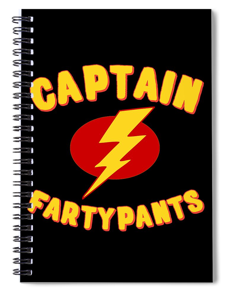 Christmas 2023 Spiral Notebook featuring the digital art Captain Fartypants Funny Fart by Flippin Sweet Gear