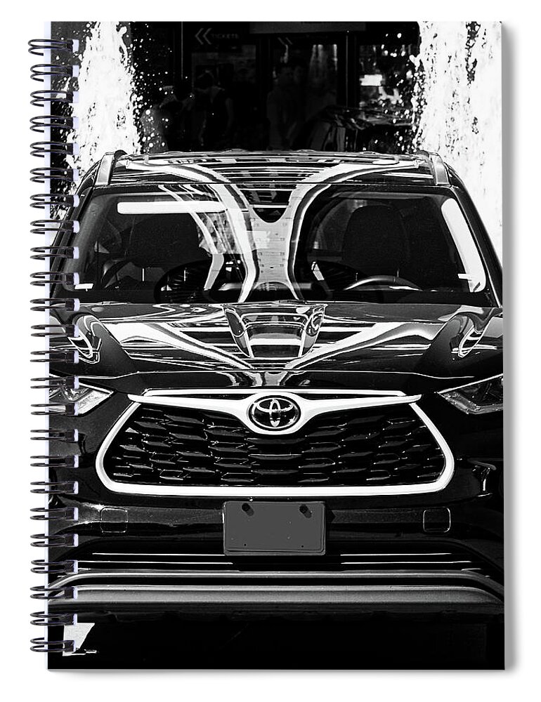 Car Of The Future Spiral Notebook featuring the photograph Car of the Future -- Toyota Highlander Hybrid in Seattle, Washington by Darin Volpe