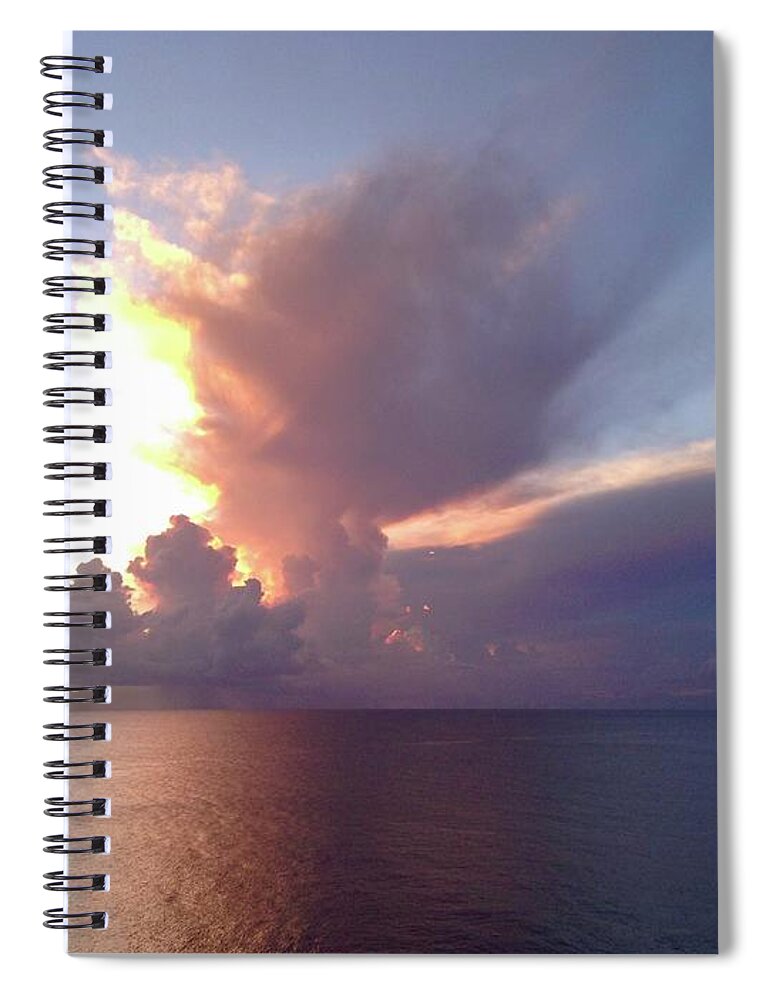  Spiral Notebook featuring the photograph Caribbean Sea Phenomenon 2 by Judy Frisk