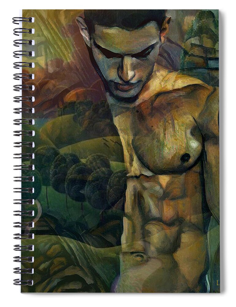 Sexy Spiral Notebook featuring the digital art Carlos L by Richard Laeton