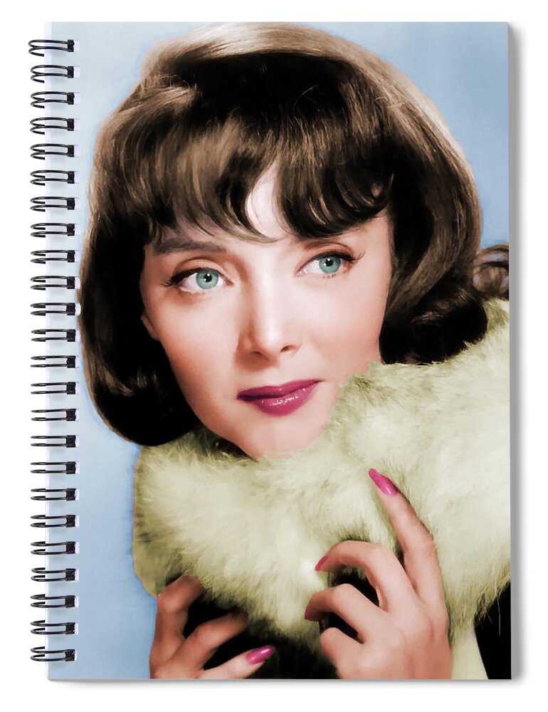 Carolyn Spiral Notebook featuring the photograph Carolyn Jones by Movie World Posters