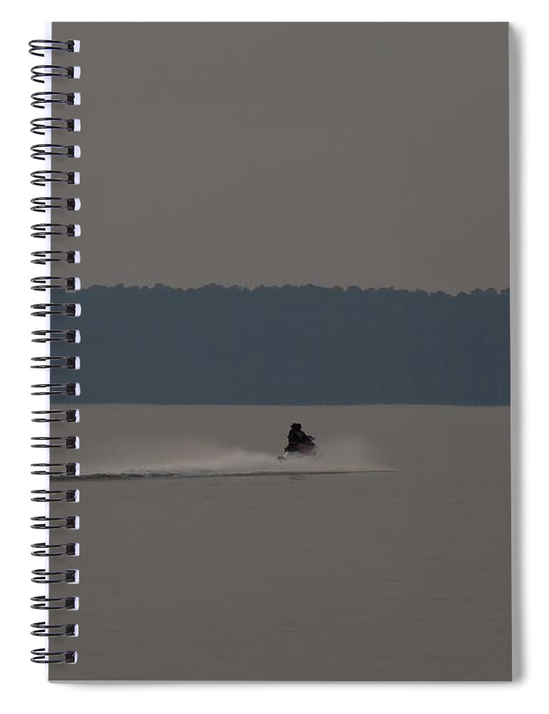 Jet Ski Spiral Notebook featuring the photograph Carolyn's Splash by Ed Williams