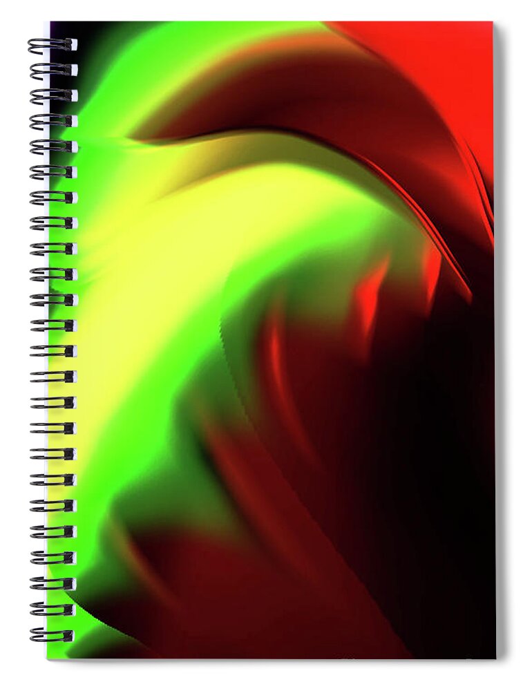  Spiral Notebook featuring the digital art Carousel by Glenn Hernandez