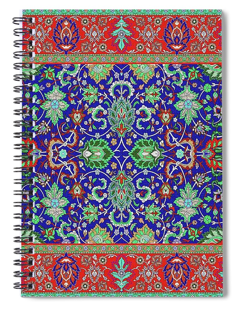 Carpet Spiral Notebook featuring the digital art Carpet -8 by Mehran Akhzari