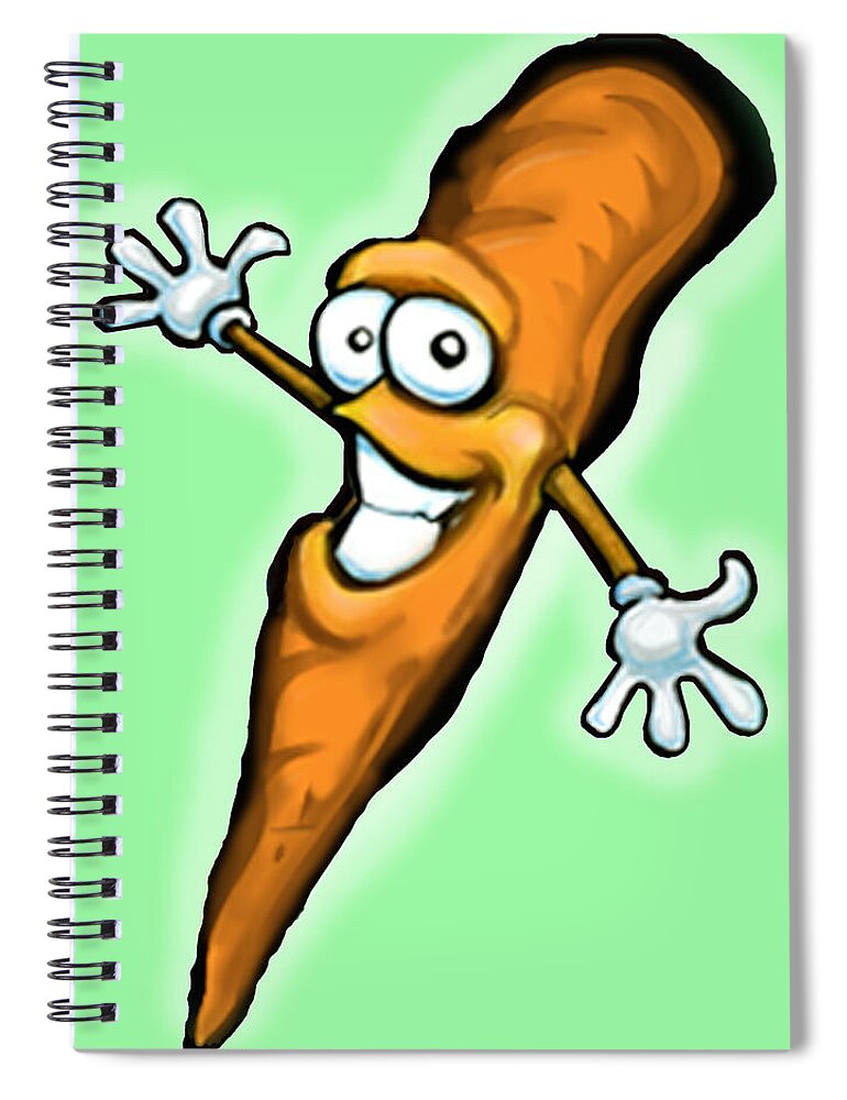 Carrot Spiral Notebook featuring the painting Carrot by Kevin Middleton