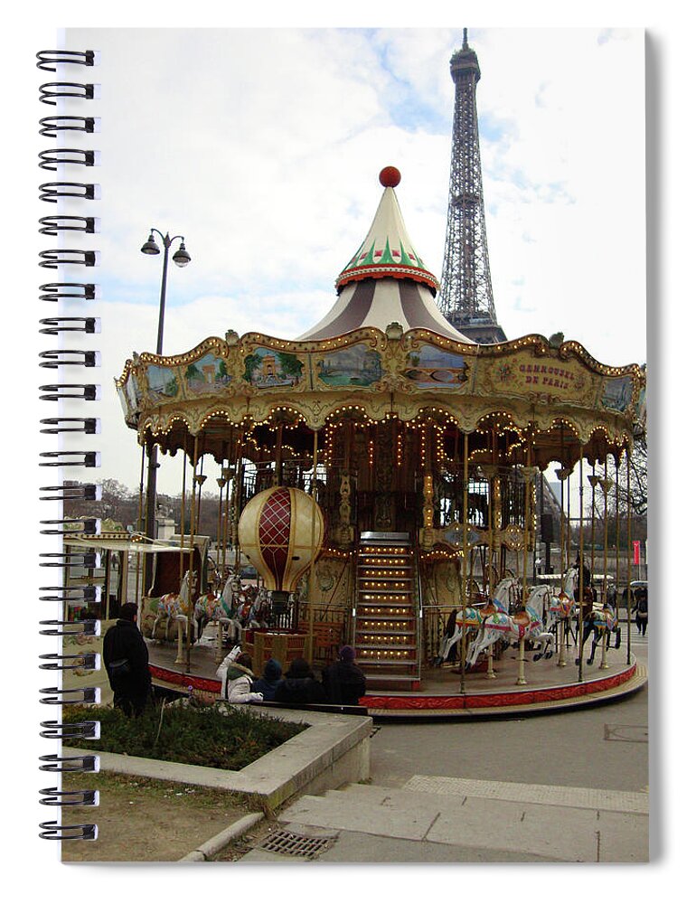 Carousel Spiral Notebook featuring the photograph Carrousel de Paris by Roxy Rich