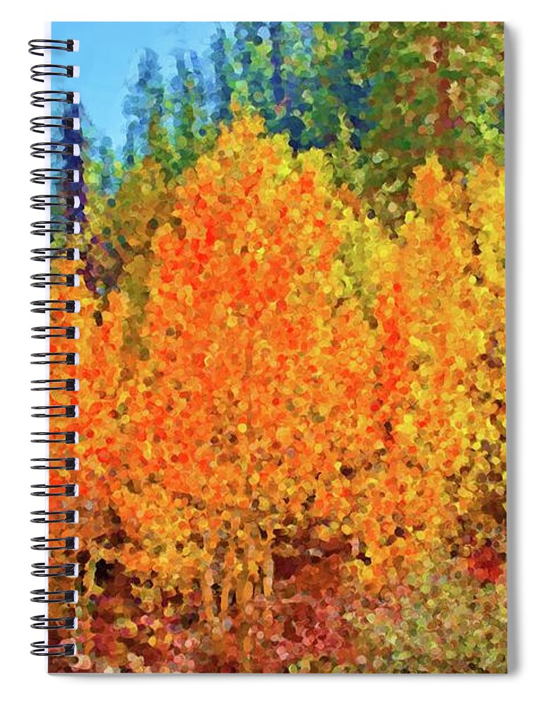 Painting Spiral Notebook featuring the digital art Carson River Fall Colors by David Desautel