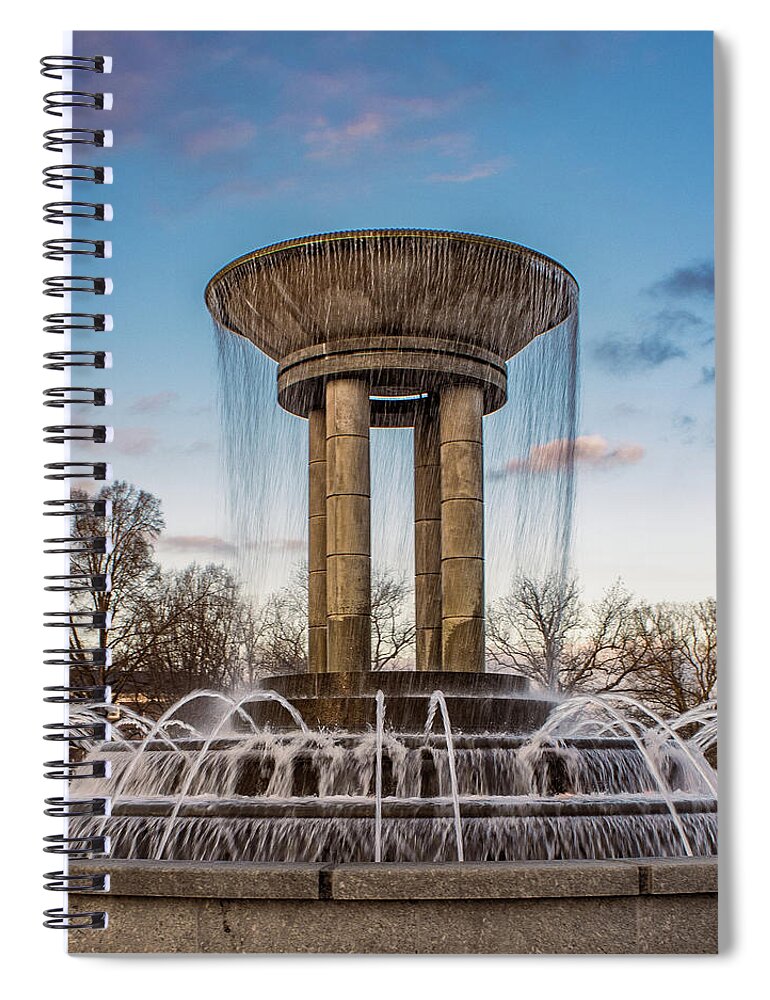 Fountain Spiral Notebook featuring the photograph Cary Fountain by Rick Nelson