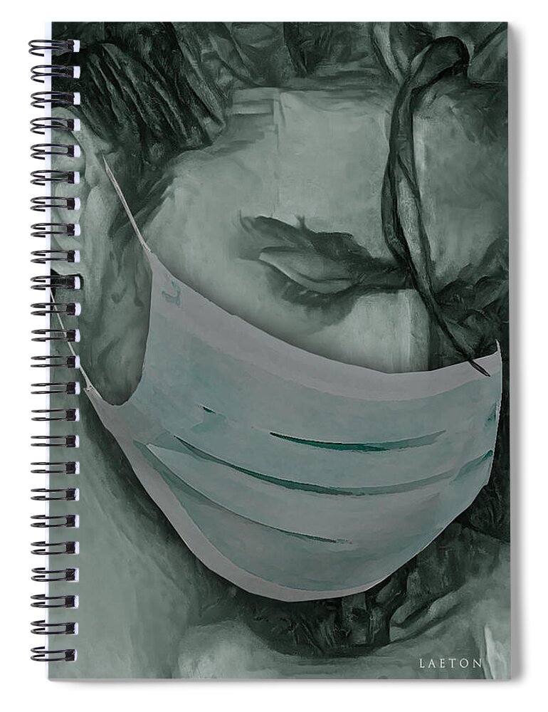 Sexy Spiral Notebook featuring the digital art Cary K by Richard Laeton