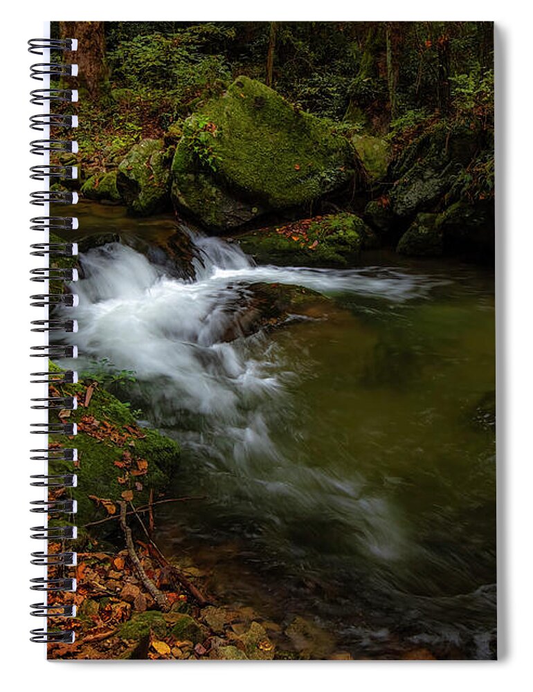 Waterfall Spiral Notebook featuring the photograph Cascade at Rocky Fork II by Shelia Hunt