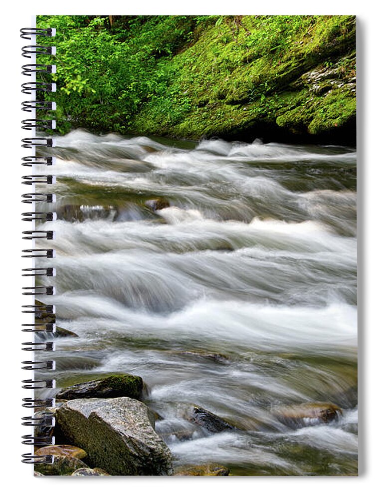  Spiral Notebook featuring the photograph Cascades On Little River 3 by Phil Perkins