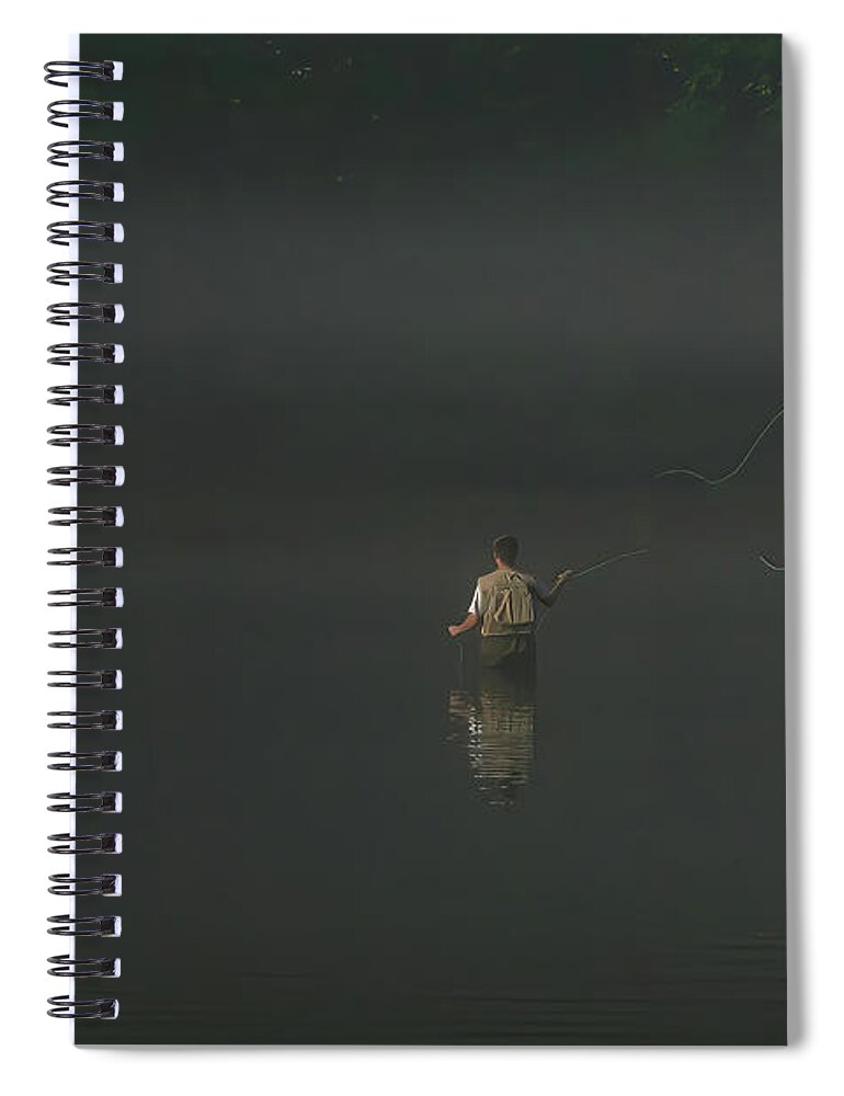 Fishing Spiral Notebook featuring the photograph Cast by Lens Art Photography By Larry Trager